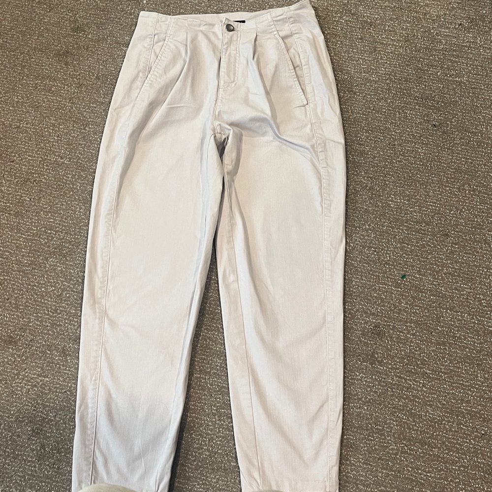 Eileen Fisher high rise pleated tapered jeans